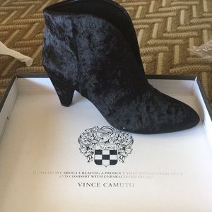 Vince Camuto velvet booties